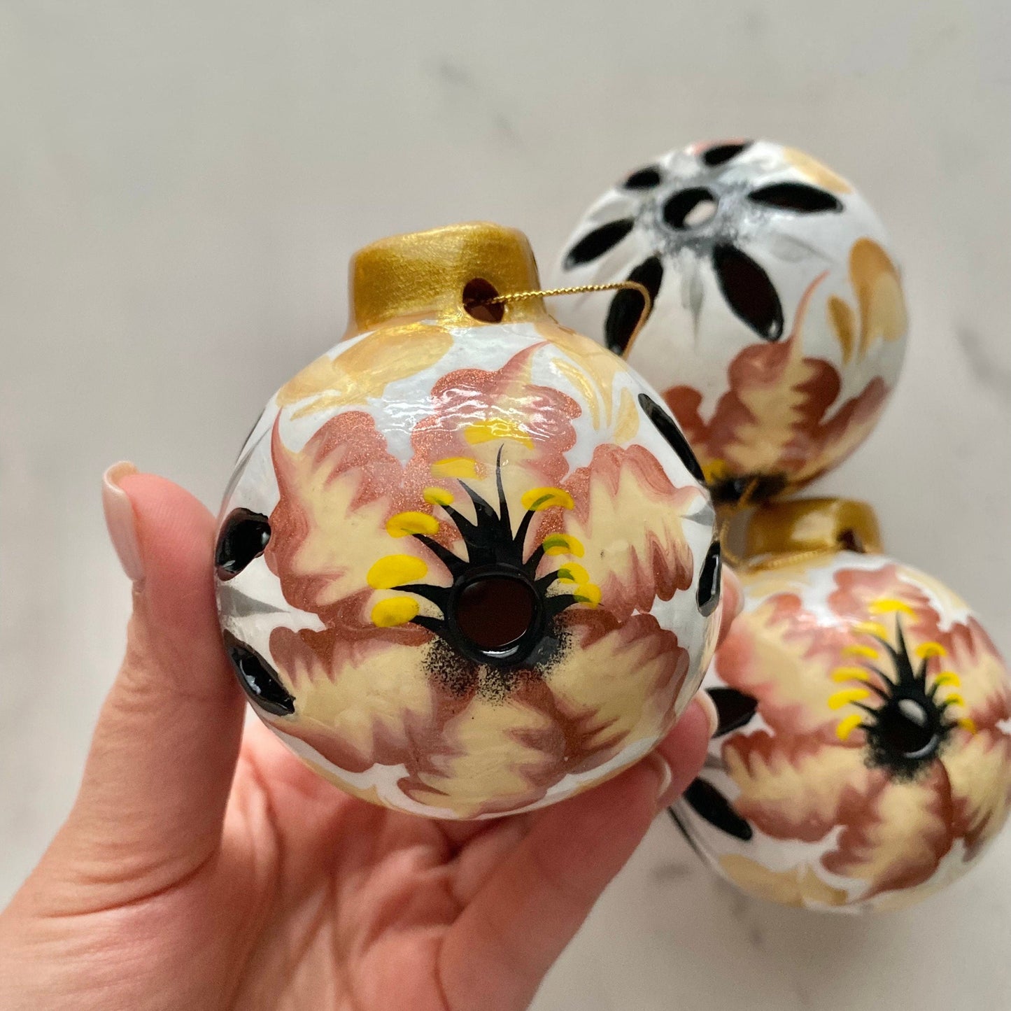 Mexican Clay Ornament Neutral Colors