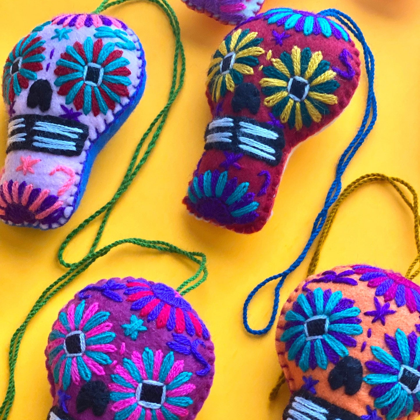 SURPRISE Small Sugar Skull Tassel – Mini Calavera Charm