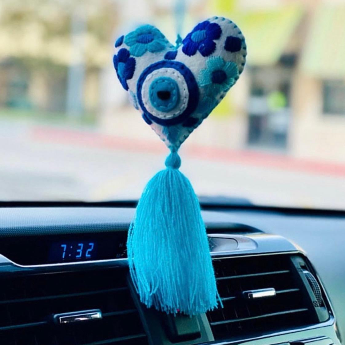 Evil Eye Heart Tassel