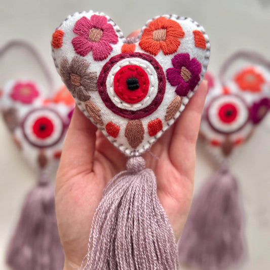 Fall Evil Eye Heart Tassel