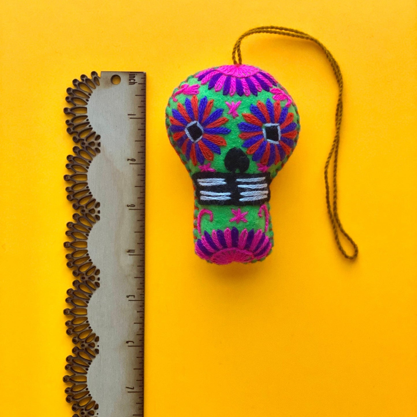 SURPRISE Small Sugar Skull Tassel – Mini Calavera Charm