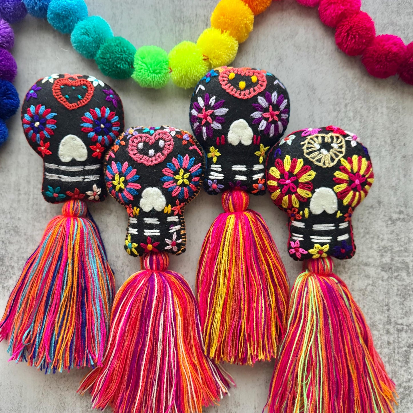 SURPRISE Sugar Skull Tassel – Dia de los Muertos Decor