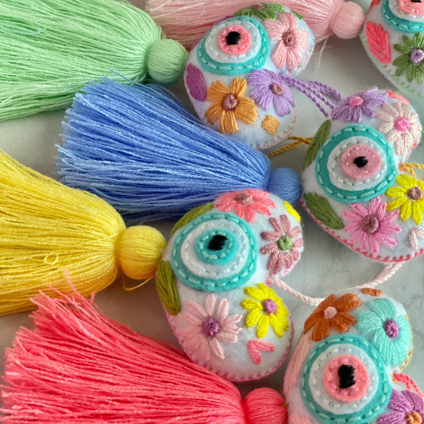 SURPRISE Evil Eye Heart Tassel