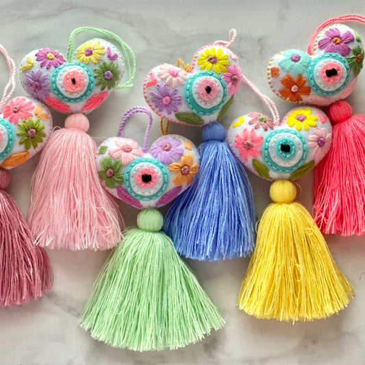 SURPRISE Evil Eye Heart Tassel