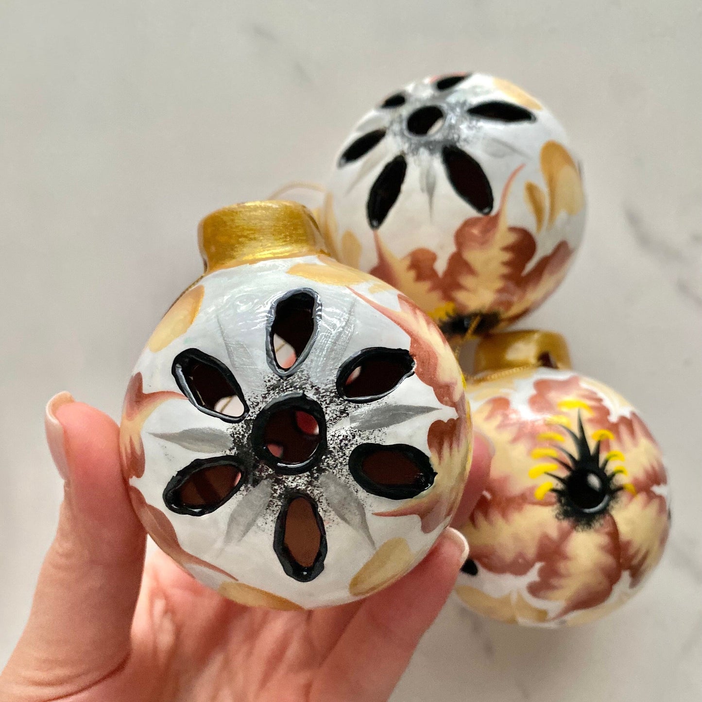 Mexican Clay Ornament Neutral Colors