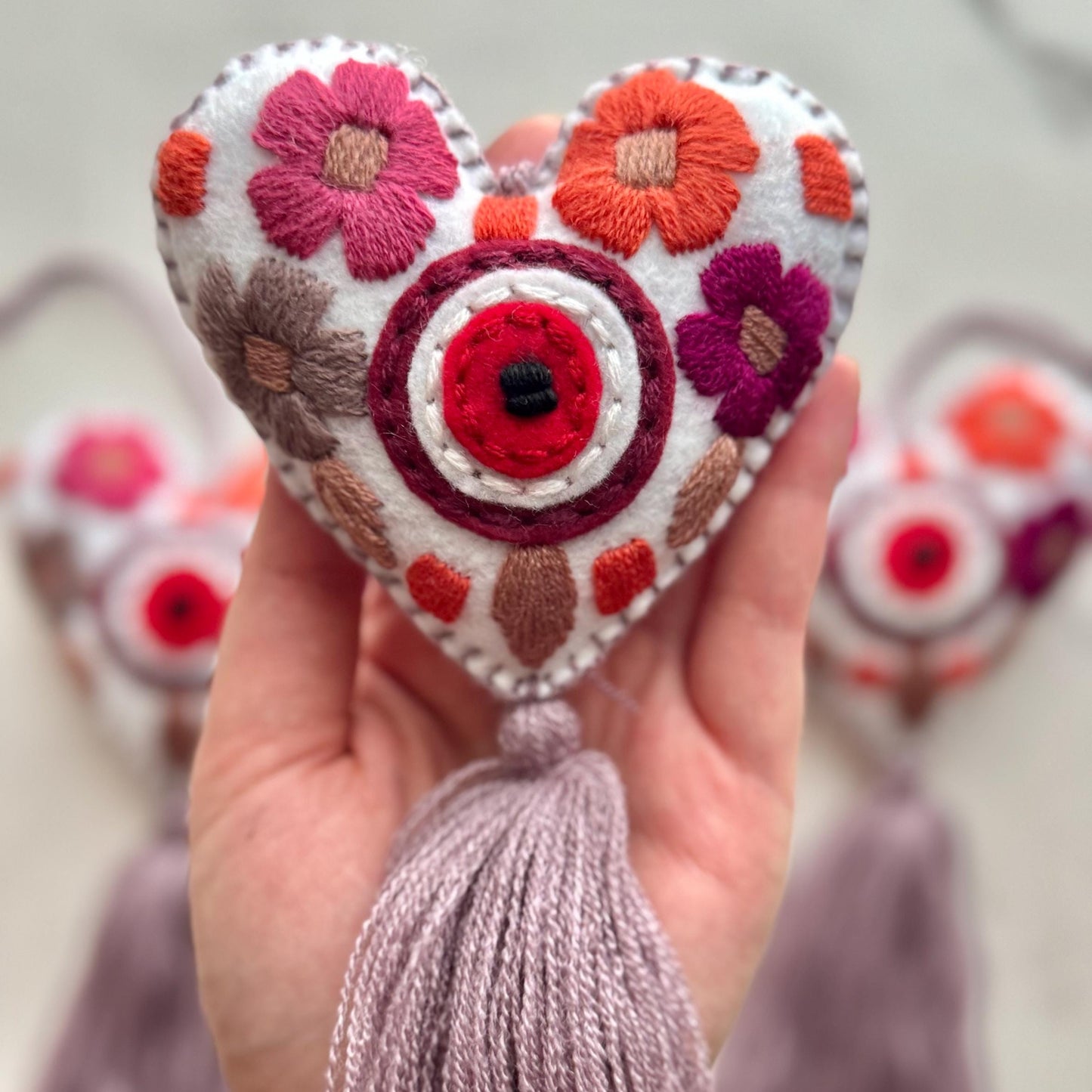 Fall Evil Eye Heart Tassel