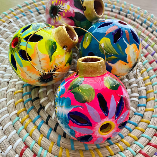 Mexican Clay Ornament Colorful