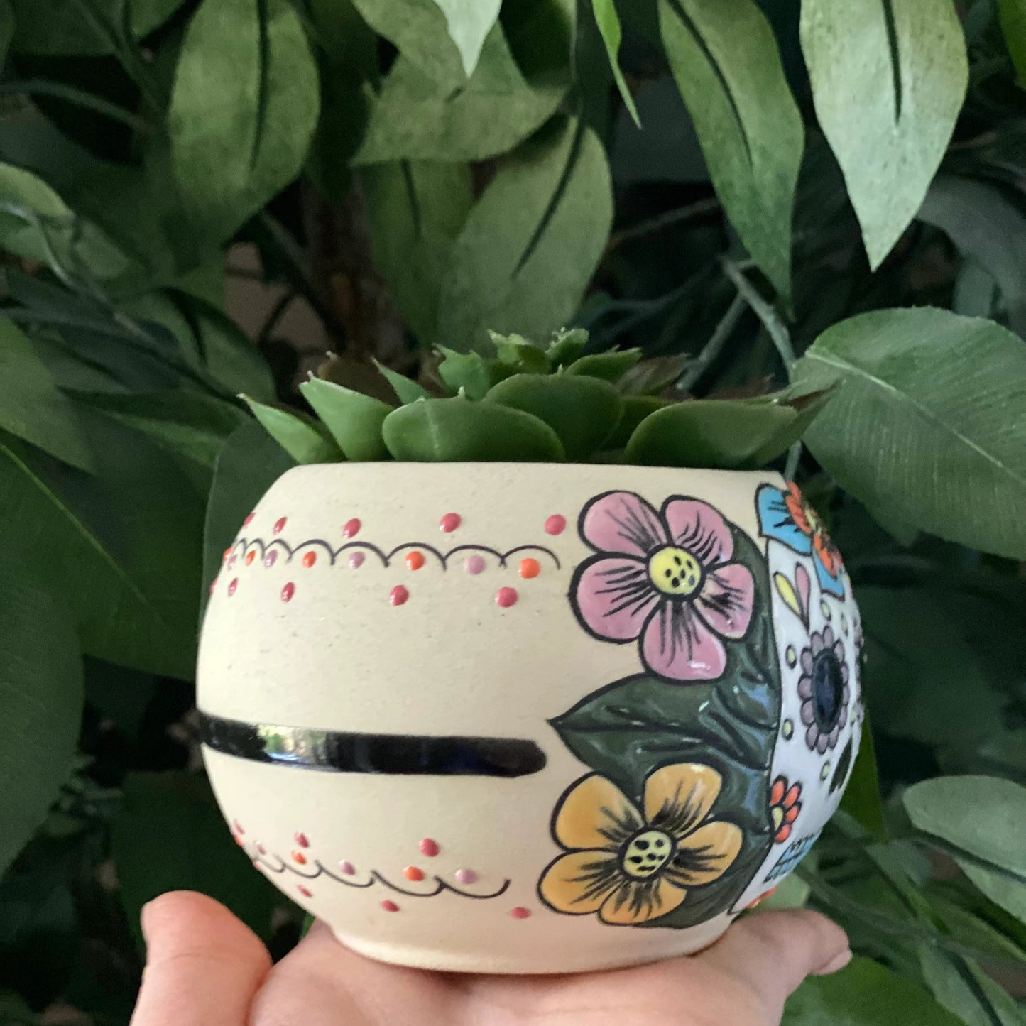 Sugar Skull Planter Pot