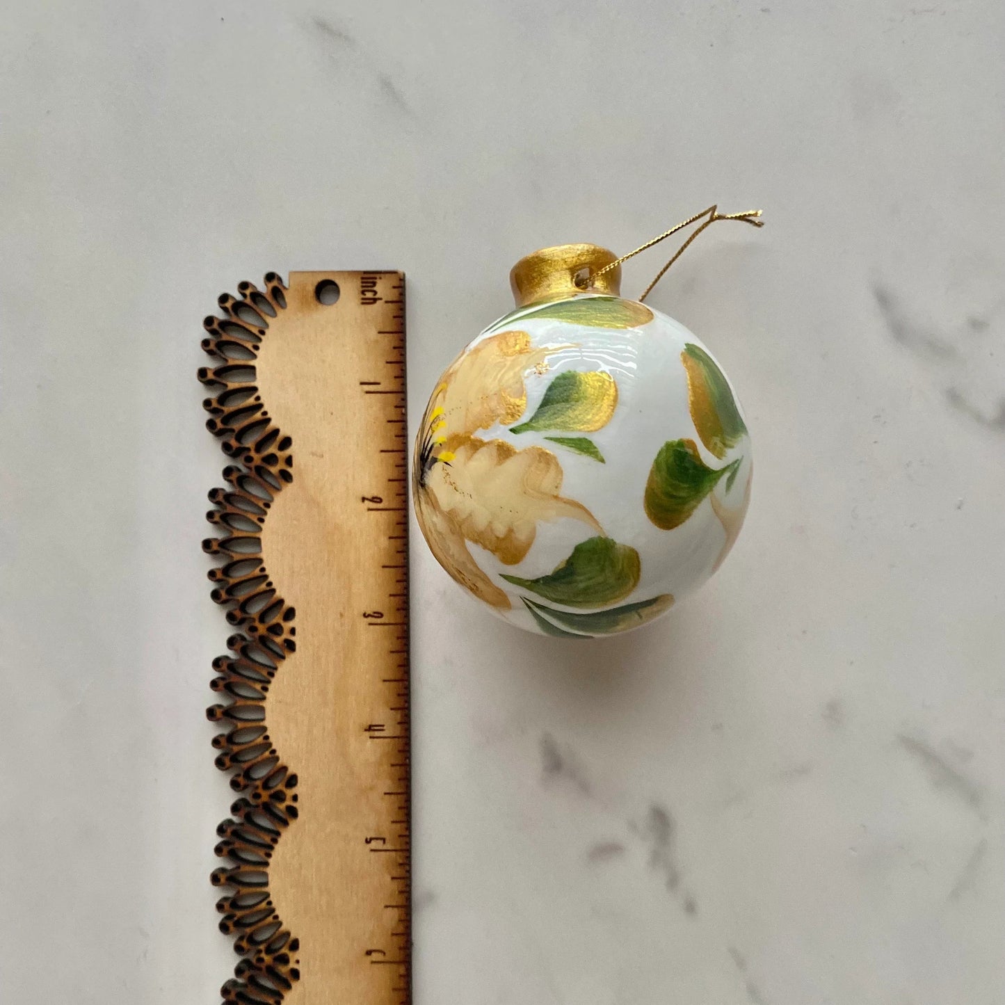 Handmade Floral Clay Christmas Ornaments