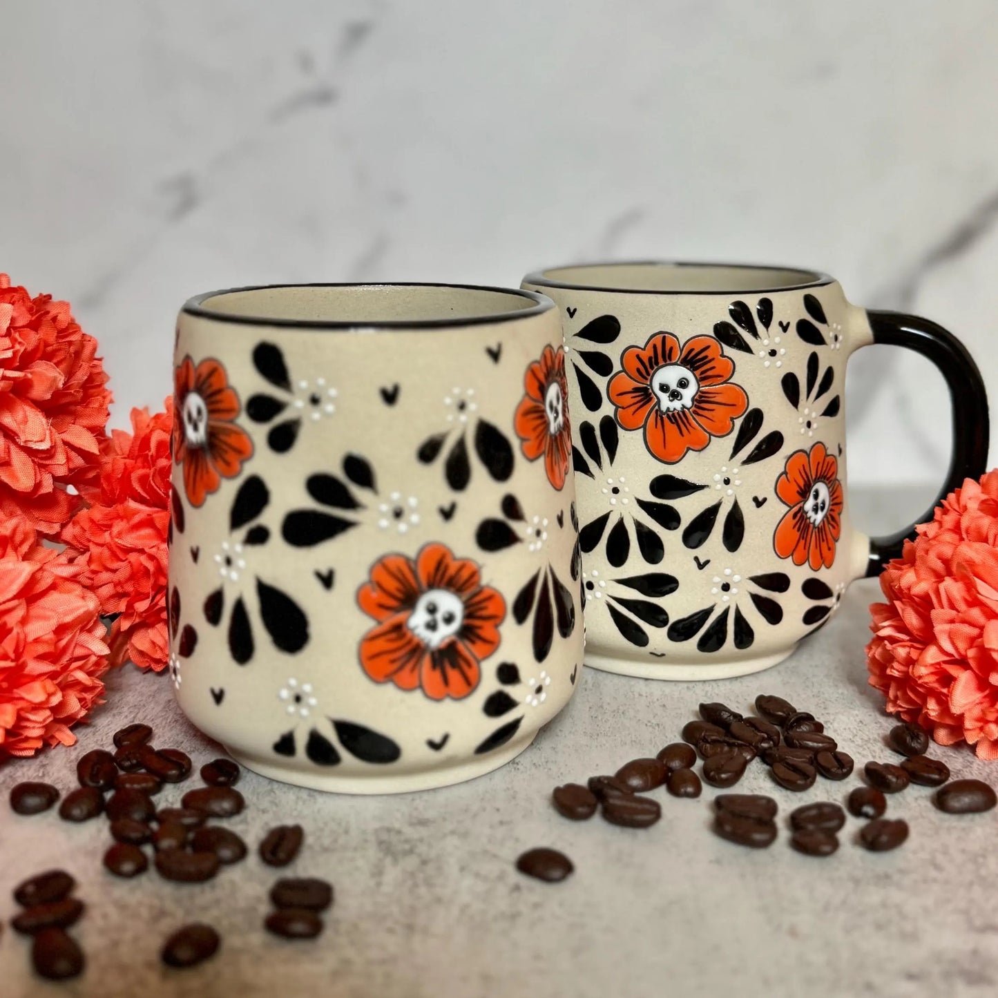 Sugar Skull Cempasúchil Mug