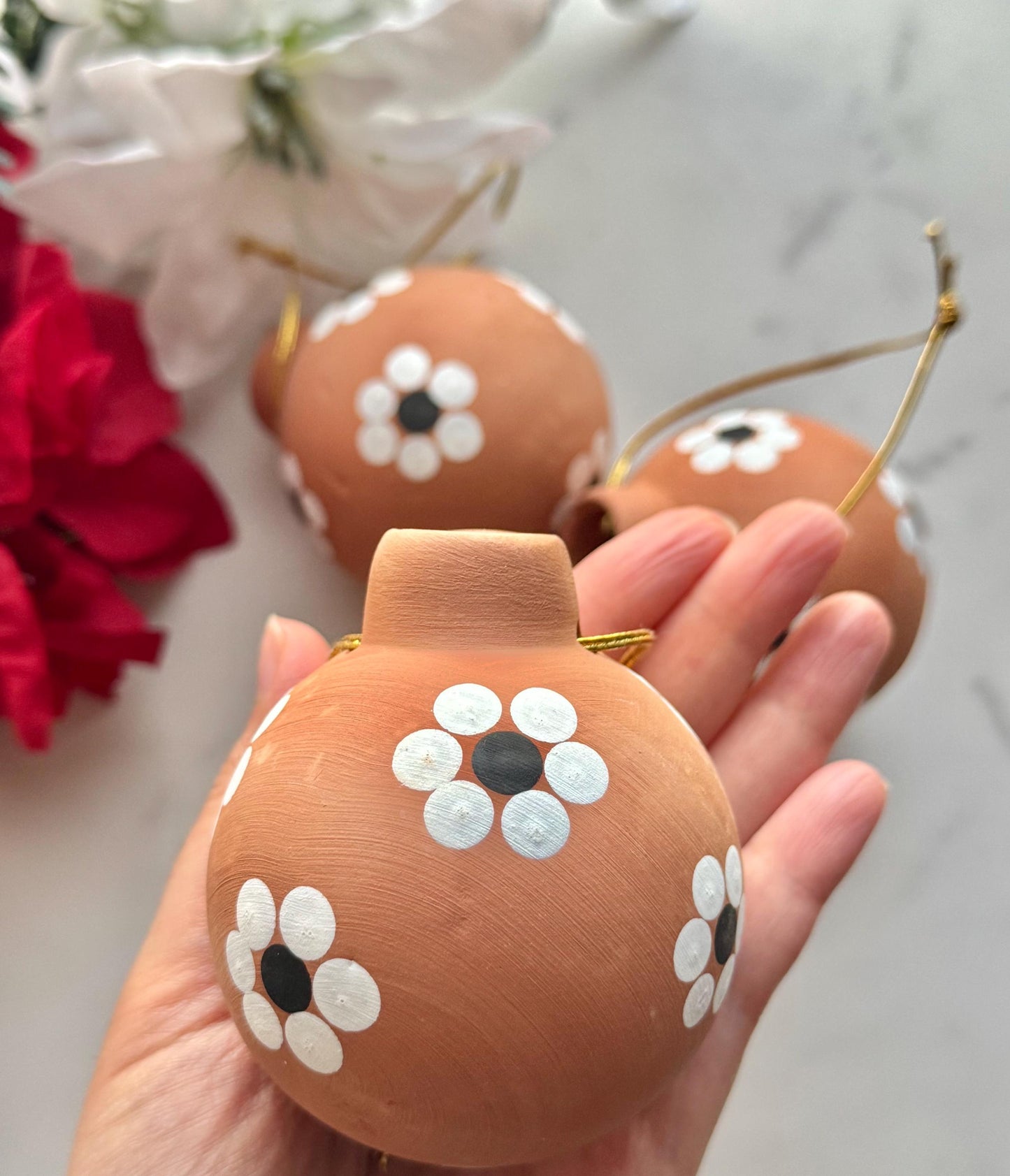 Mexican Clay Christmas Ornament